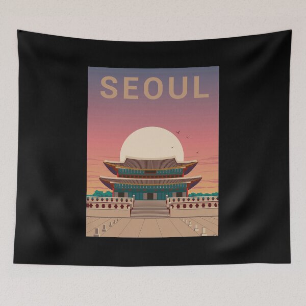 Item preview, Seoul South Korea Art Freehand designed and sold by joelcleggk10.