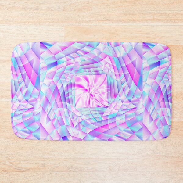 Item preview, Neon Pink & Blue Distorted Wave Grid designed and sold by Sophie CD.
