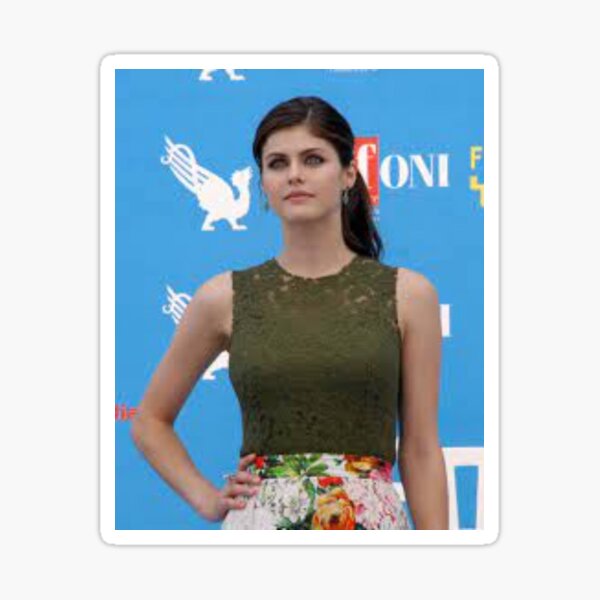 Portrait of Alexandra Daddario Sticker for Sale by Rockberry