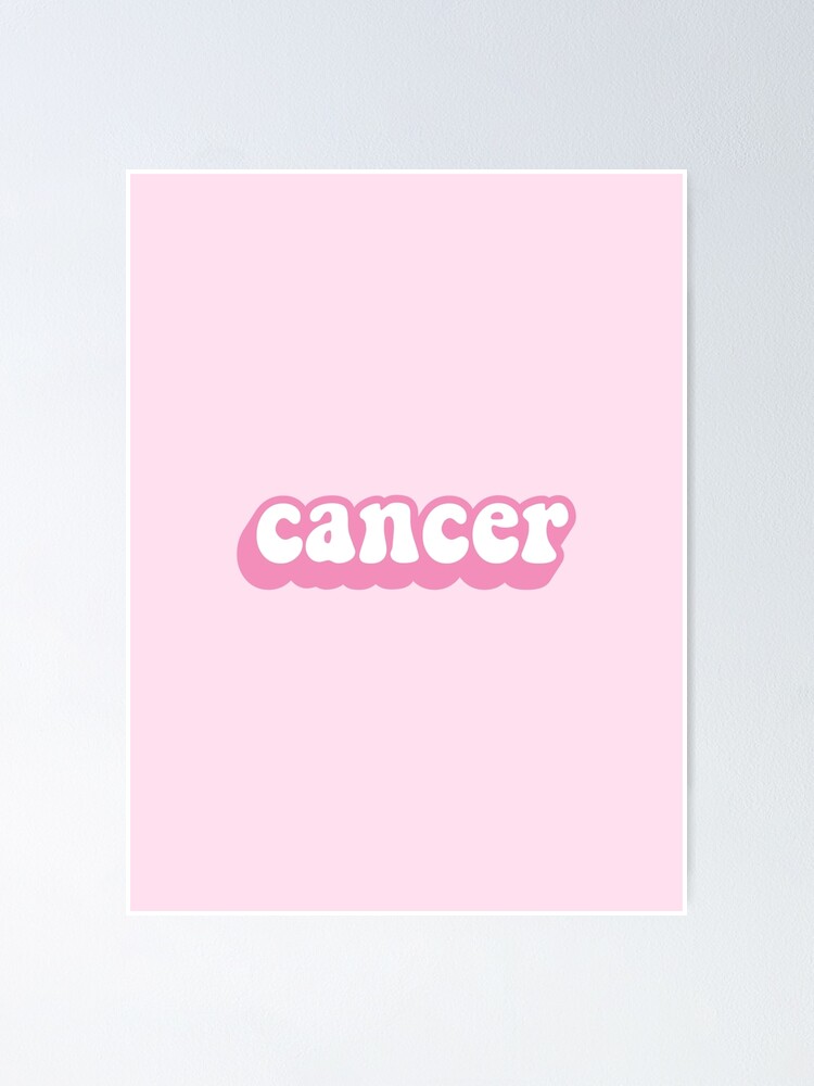 Cancer Pink Text Poster