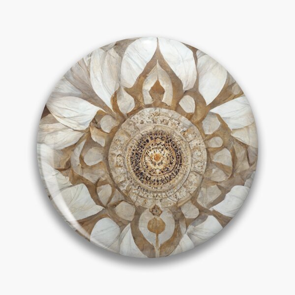 Item preview, Tan White Calming Mandala designed and sold by Witches Council.