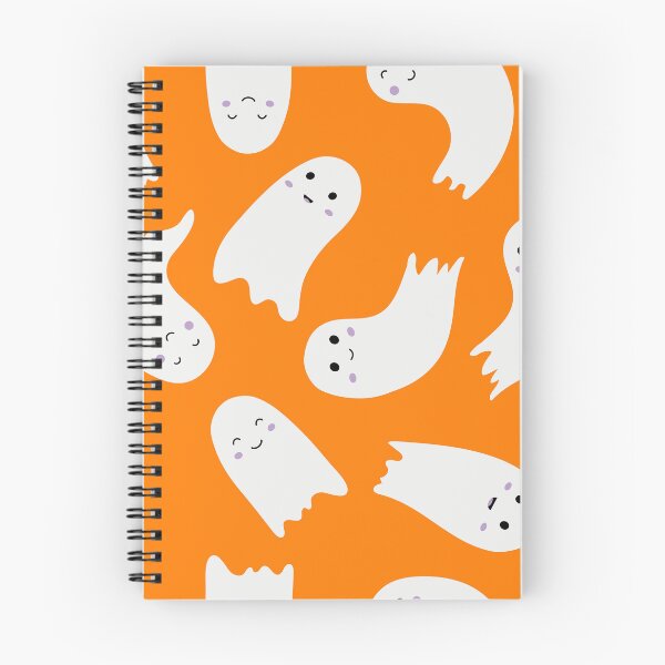 Item preview, Cute Halloween ghost pattern. Smiling flying spirits designed and sold by Eridanka.