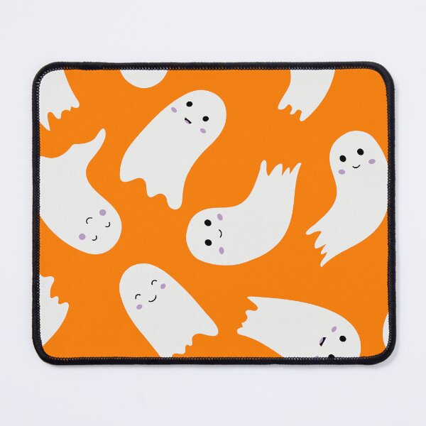 Item preview, Cute Halloween ghost pattern. Smiling flying spirits designed and sold by Eridanka.