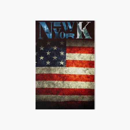 Artikel-Vorschau von Fotografische Skyline von New York und Freiheitsstatue im Text, designt und verkauft von BearCaveDesigns.