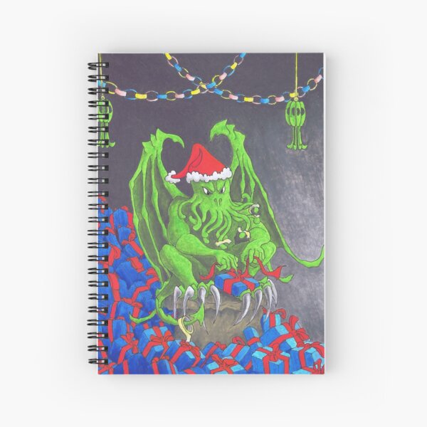 Great Cthulhu Hates Christmas - The Wrap Party Spiral Notebook