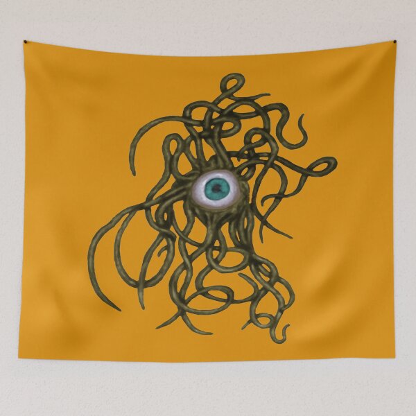 Item preview, Single-Eyed Weird Cephalopoda With Numerous Tentacles Yellow designed and sold by taiche.