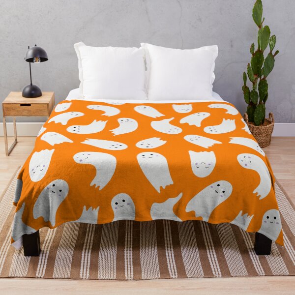 Item preview, Cute Halloween ghost pattern. Smiling flying spirits designed and sold by Eridanka.
