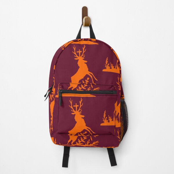 Item preview, Fairytale Germany Hubertus deer forest hunting silhouette orange designed and sold by G-M-Designs.