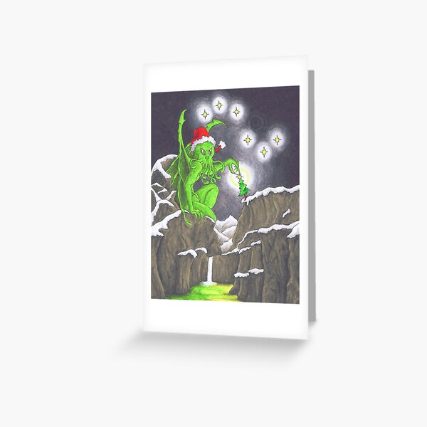 Great Cthulhu Hates Christmas - Showstopper Greeting Card