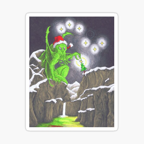 Great Cthulhu Hates Christmas - Showstopper Sticker