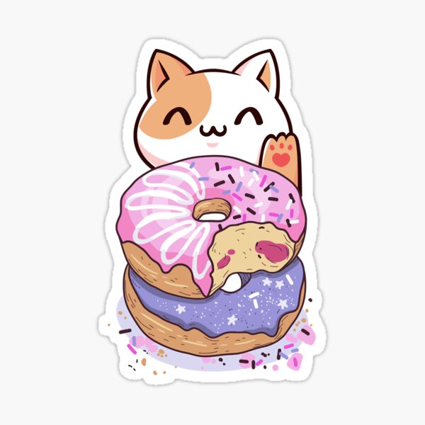 AnimeInspired Cat Donuts  cartoon anime