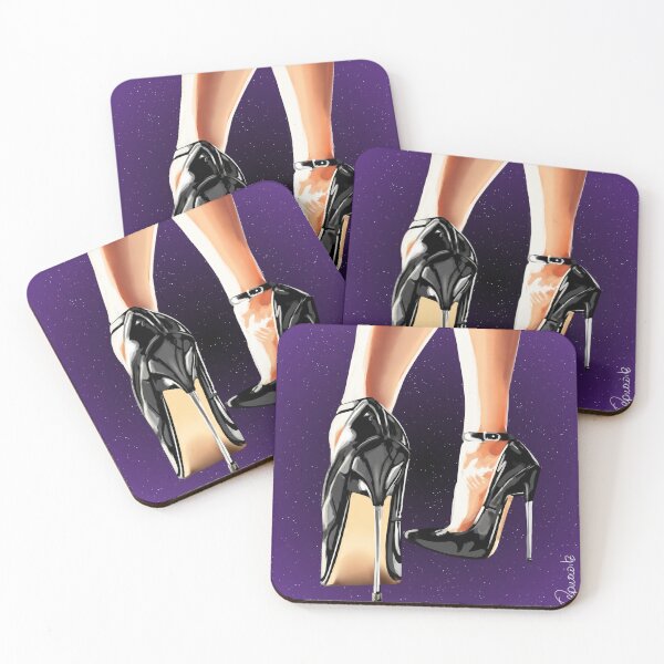 Item preview, Black shiny high heels designed and sold by Pepinowitz.