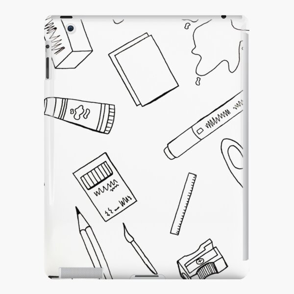 85+ Art Supply Doodles in Black iPad Case & Skin for Sale by thecraftace