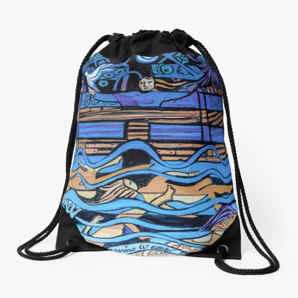 Hexagram 29: Kǎn (Abyss) Drawstring Bag