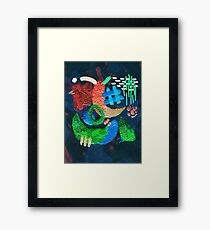 abstract embroidery Framed Print
