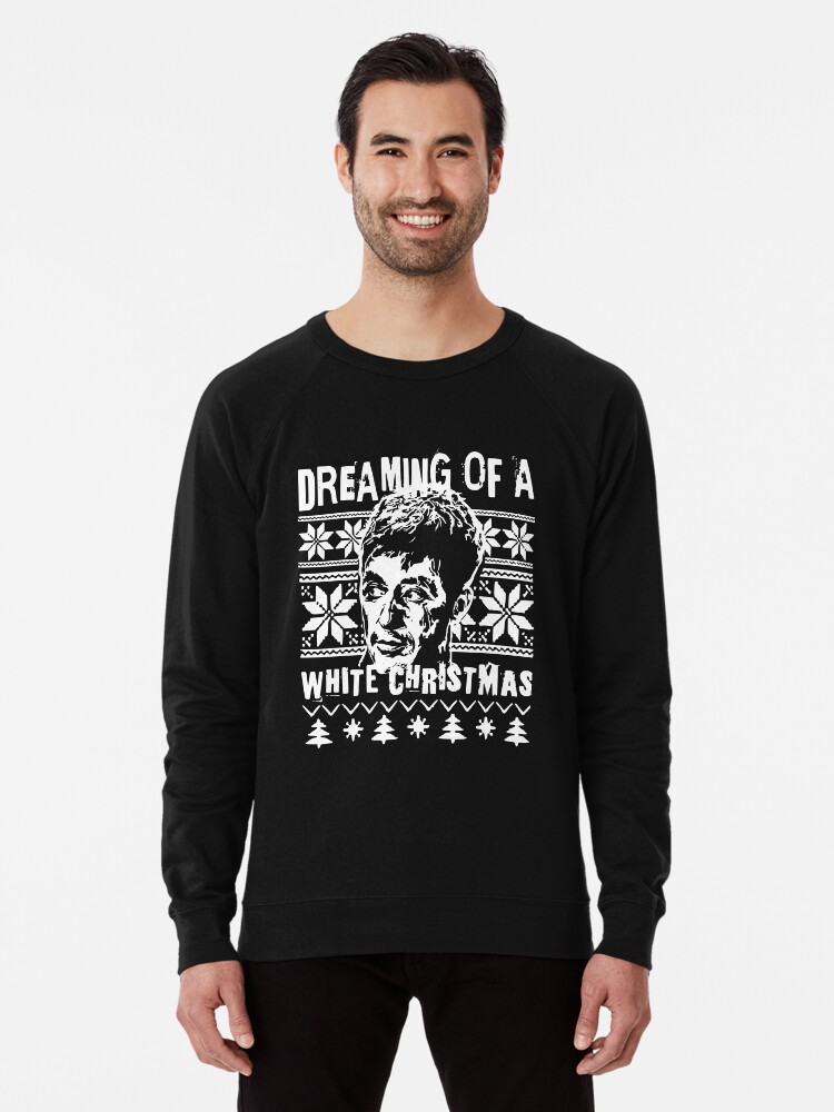 Scarface Christmas Sweater print Lightweight Sweatshirt