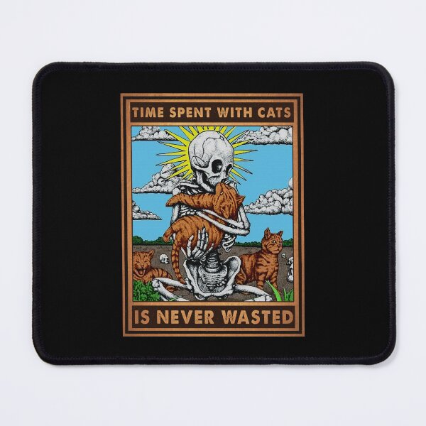 Item preview, Skeleton Hug Cat Canvas Prints Time Spent With Cats Is Never Wasted designed and sold by livasyczosek3.
