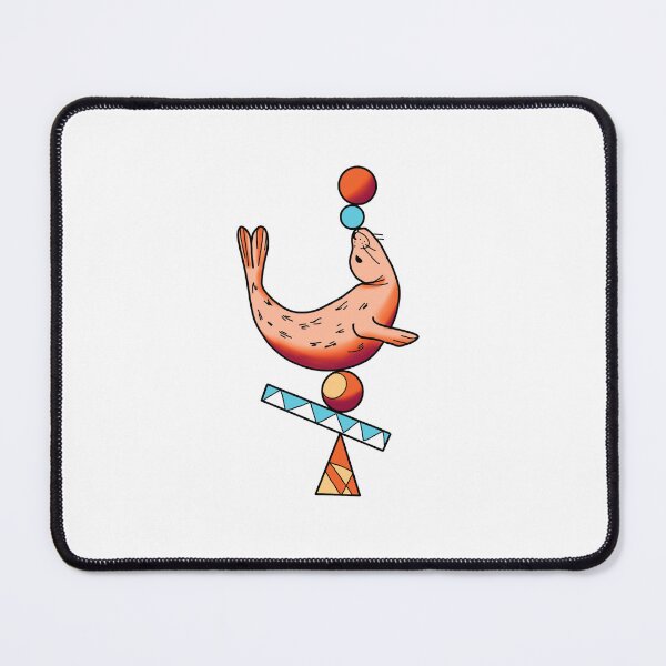 Item preview, Happy seal balancing on a ball in peach orange cute gift designed and sold by AnanasArt.