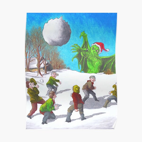 Great Cthulhu Hates Christmas - Bullseye Poster