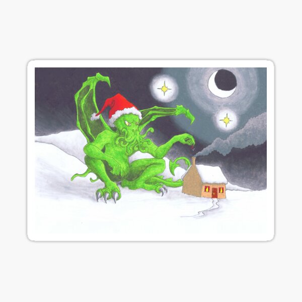 Great Cthulhu Hates Christmas - The Last Delivery Sticker