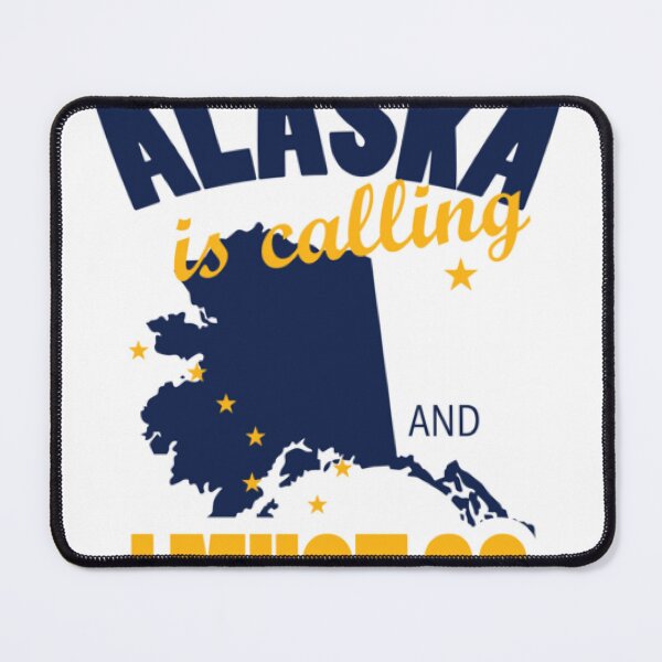 Item preview, Alaska is Calling and I Must Go Mountains Landscape Funny Traveling Quote designed and sold by selimane.