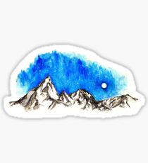 Small Mountains and Sky Sticker