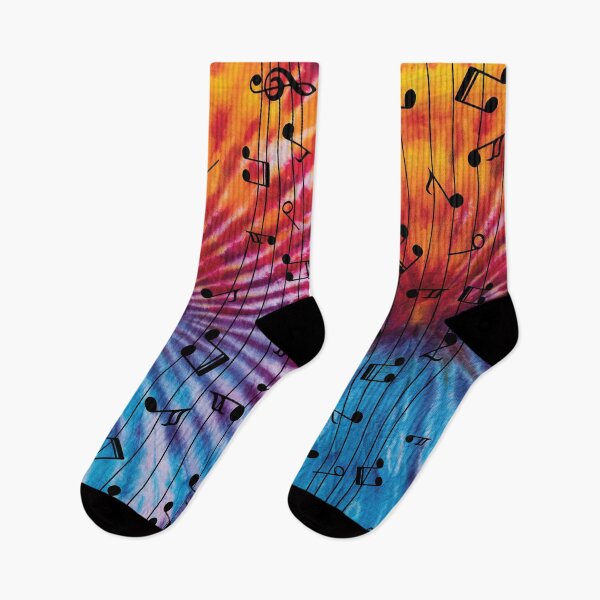 Item preview, Tie Dye Music Notes On A Staff designed and sold by Primroaddesigns.