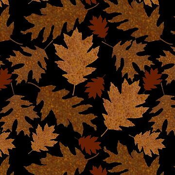Artwork thumbnail, Rustic Golden Oak Leaves by theartofvikki