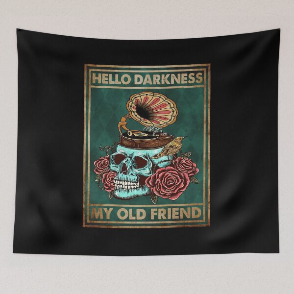 Item preview, Skull Hello Darkness My Old Friend designed and sold by livasyczosek3.