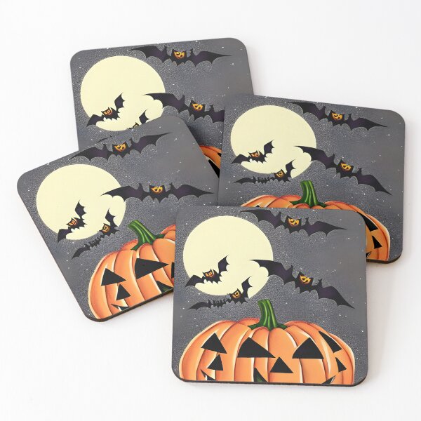 Item preview, Moon, Bats and Jack-o-Lantern designed and sold by pinkal.