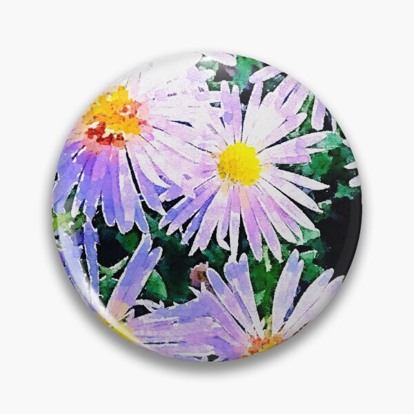 Item preview, Blue Erigeron Flowers in Watercolor designed and sold by Floral-Art.