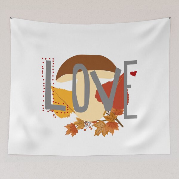 Item preview, Love Muschrooms and autumn designed and sold by HarriPaloma.