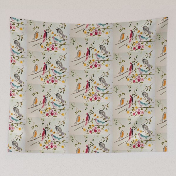 Item preview, Four impressionistic Birds designed and sold by watercolorsLiz.