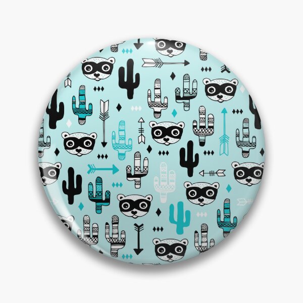 Item preview, Raccoon Bandit Wild West - Teal designed and sold by Rainbows Galore.