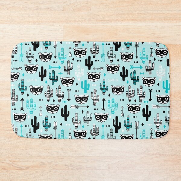Item preview, Raccoon Bandit Wild West - Teal designed and sold by Rainbows Galore.