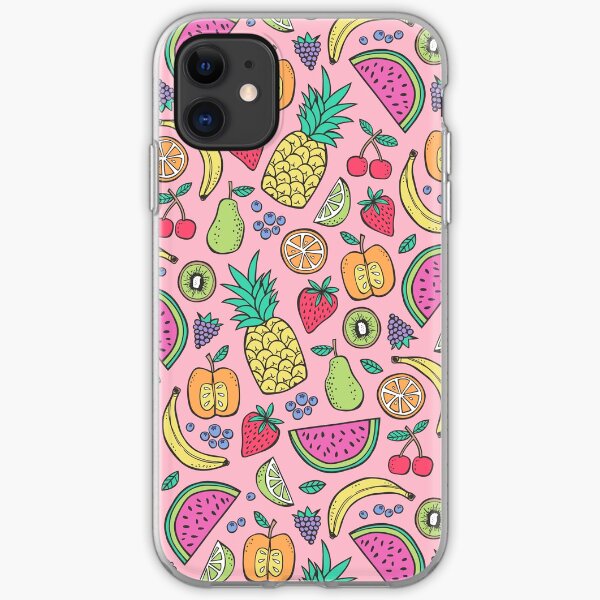 Fruit on Pink iPhone Soft Case