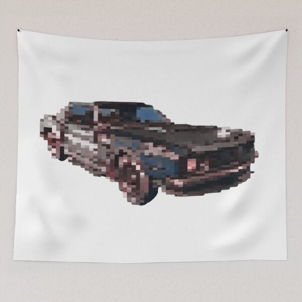 Item preview, Clementine's Muscle Car | TWDG: Season 4 (pixelated variant, blue) designed and sold by VoltageStone.