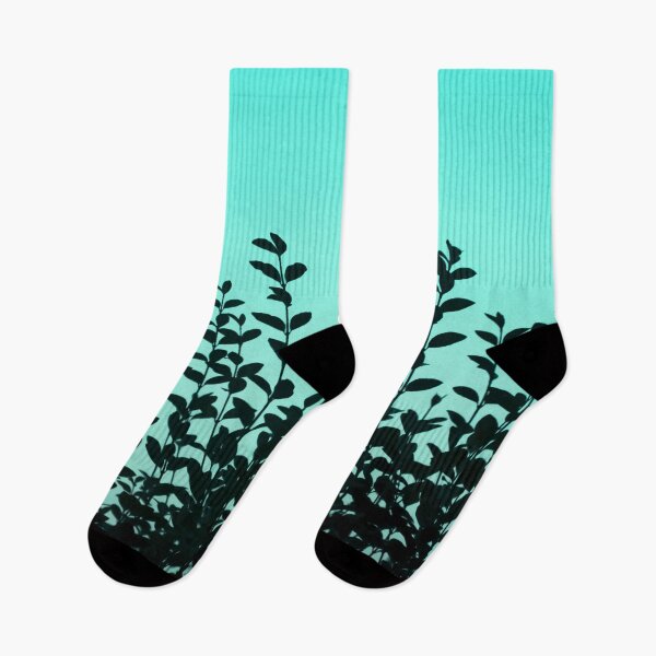 Item preview, Plants silhouettes and teal sky designed and sold by TorchyMuse.