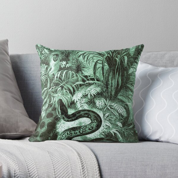 Jungle Snake Throw Pillow
