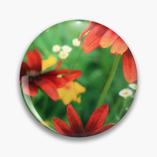 Item preview, Red summer flowers on green background designed and sold by olena2552.