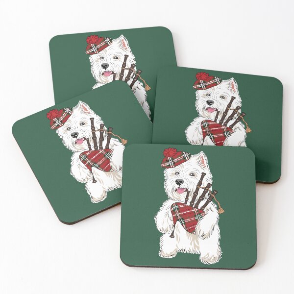 Item preview, Westie playing a bagpipe designed and sold by Michelle Phong.