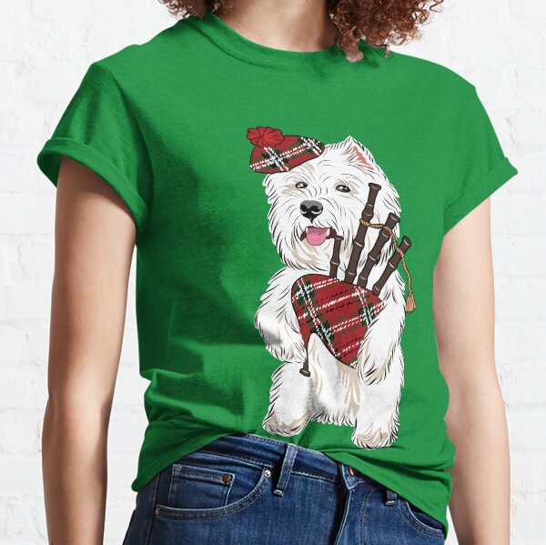 Item preview, Westie playing a bagpipe designed and sold by Michelle Phong.