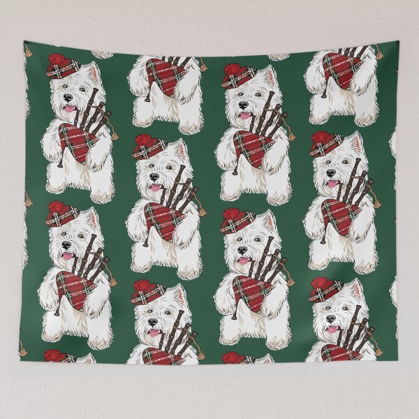 Item preview, Westie playing a bagpipe designed and sold by Michelle Phong.