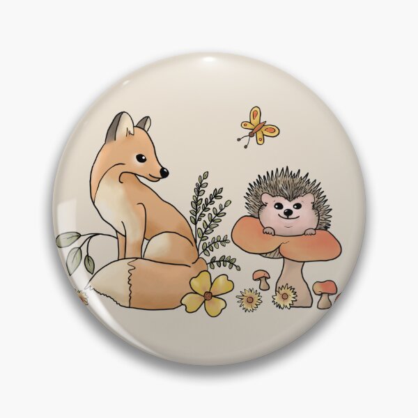 Item preview, fox and hedgehog designed and sold by Blumchen.
