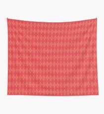Pink and Pink Argyle Wall Tapestry