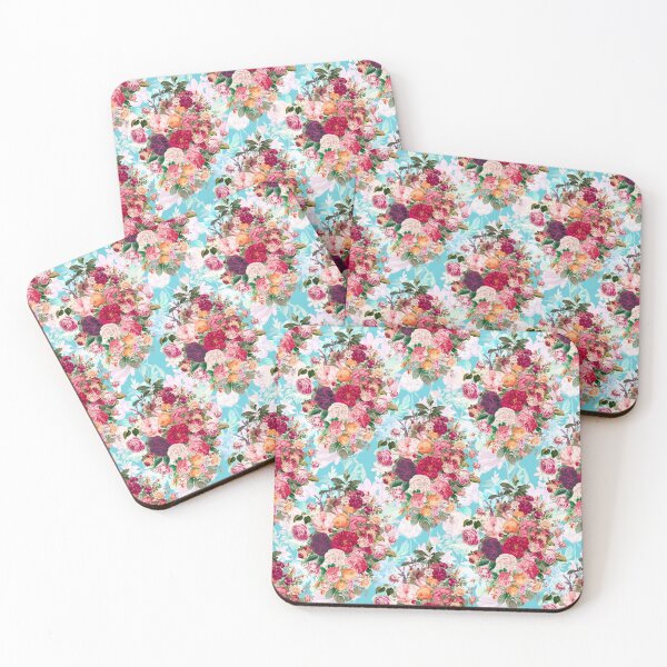 Item preview, Flowers in a diamond floral pattern, decorative pattern, modern design, flowers repeat pattern, baby blue floral   designed and sold by ZeinabTaha.