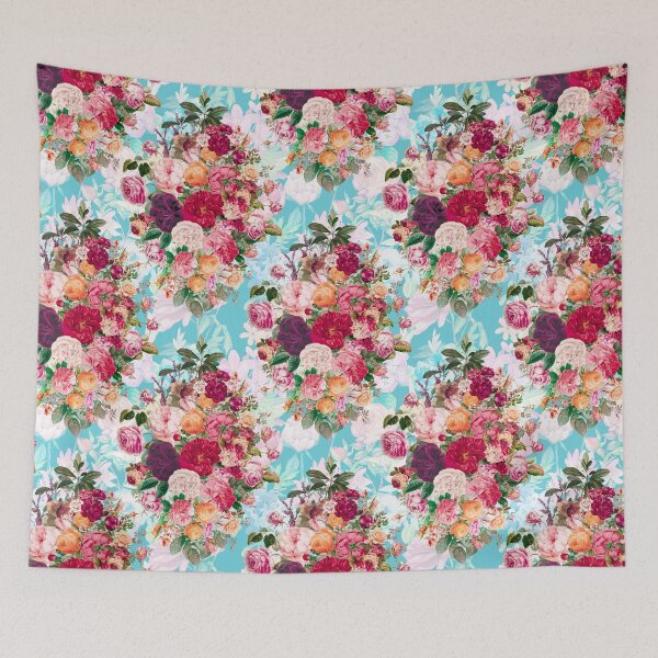 Item preview, Flowers in a diamond floral pattern, decorative pattern, modern design, flowers repeat pattern, baby blue floral   designed and sold by ZeinabTaha.