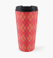 Pink and Pink Argyle Travel Mug