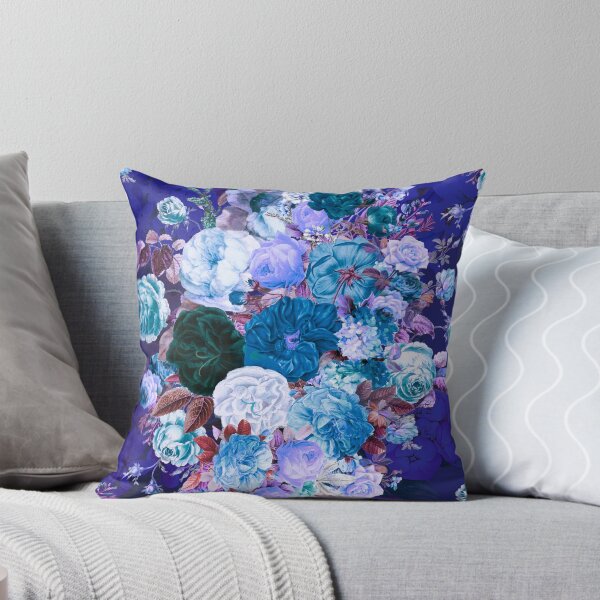 Item preview, Flowers in a diamond floral pattern, decorative pattern, modern design, flowers repeat pattern, vibrant blue floral   designed and sold by ZeinabTaha.