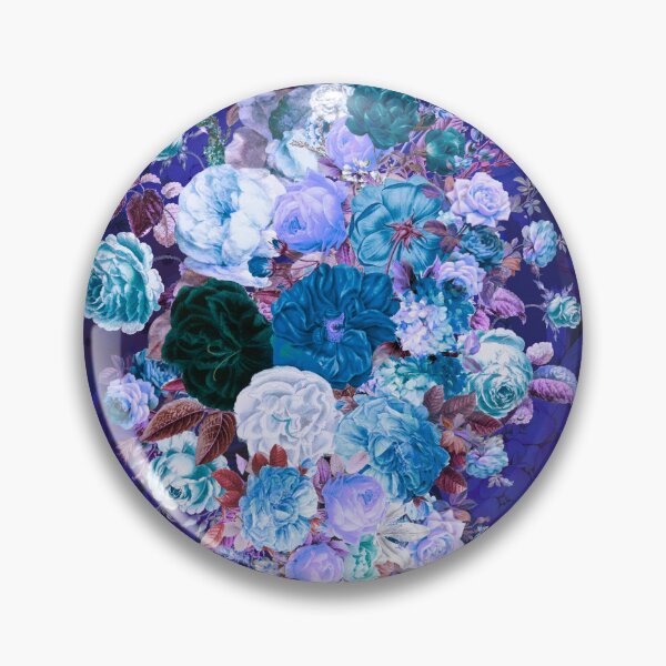 Artikelvorschau, Blumen in einem Rautenmuster, dekoratives Muster, modernes Design, sich wiederholendes Blumenmuster, leuchtend blaues Blumenmuster entworfen und verkauft von ZeinabTaha.